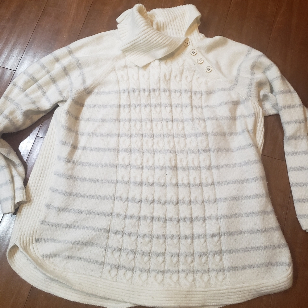 Croft & Barrow cowl neck button sweater